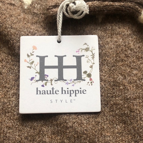 Brown jacquard Patterned ladies  Sweater - Picture 4 of 8